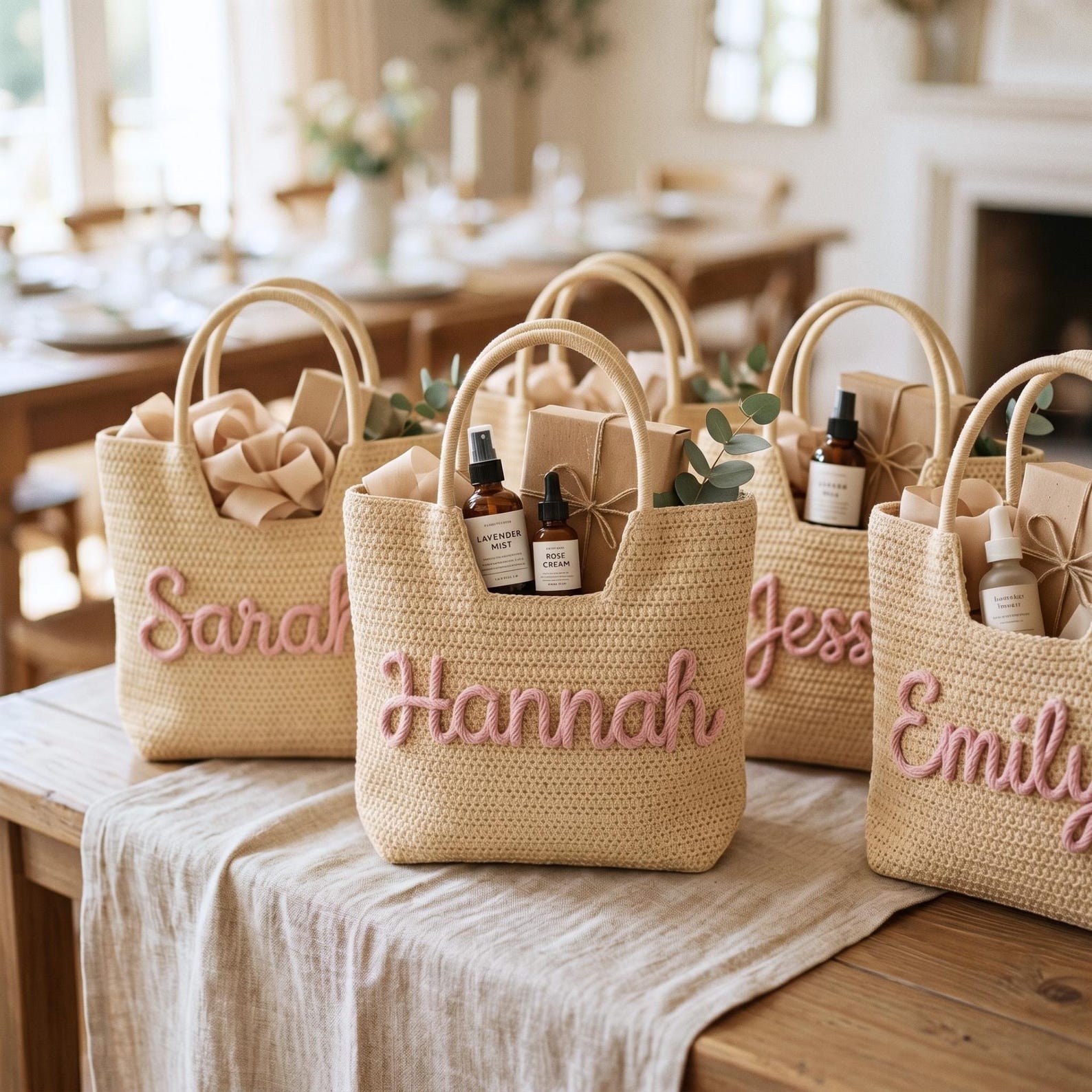 Tote Bag Beach - Personalized Custom Tote Bag, Bridesmaid Gift,