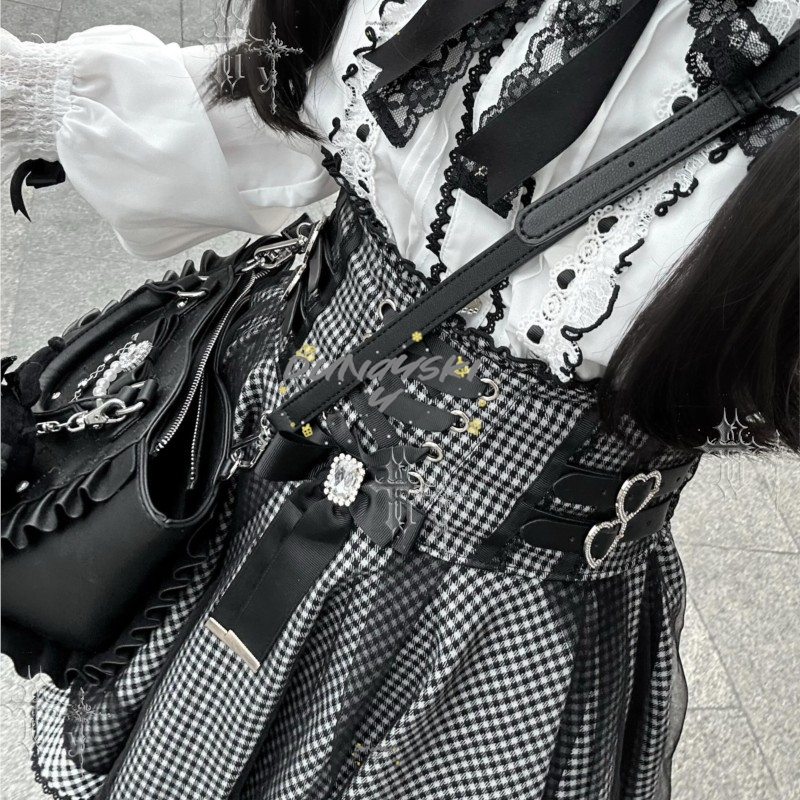 Japanese Style Y2K Gothic Loli - Blouse Off Shoulder 评论和价格