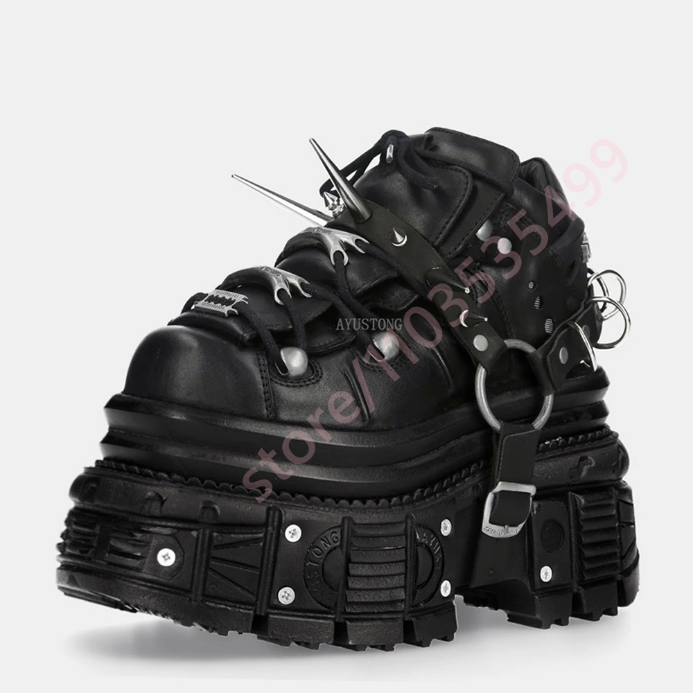 2026 New Black Gothic Punk Pla - Wedge Espadrille Women 评论和价格