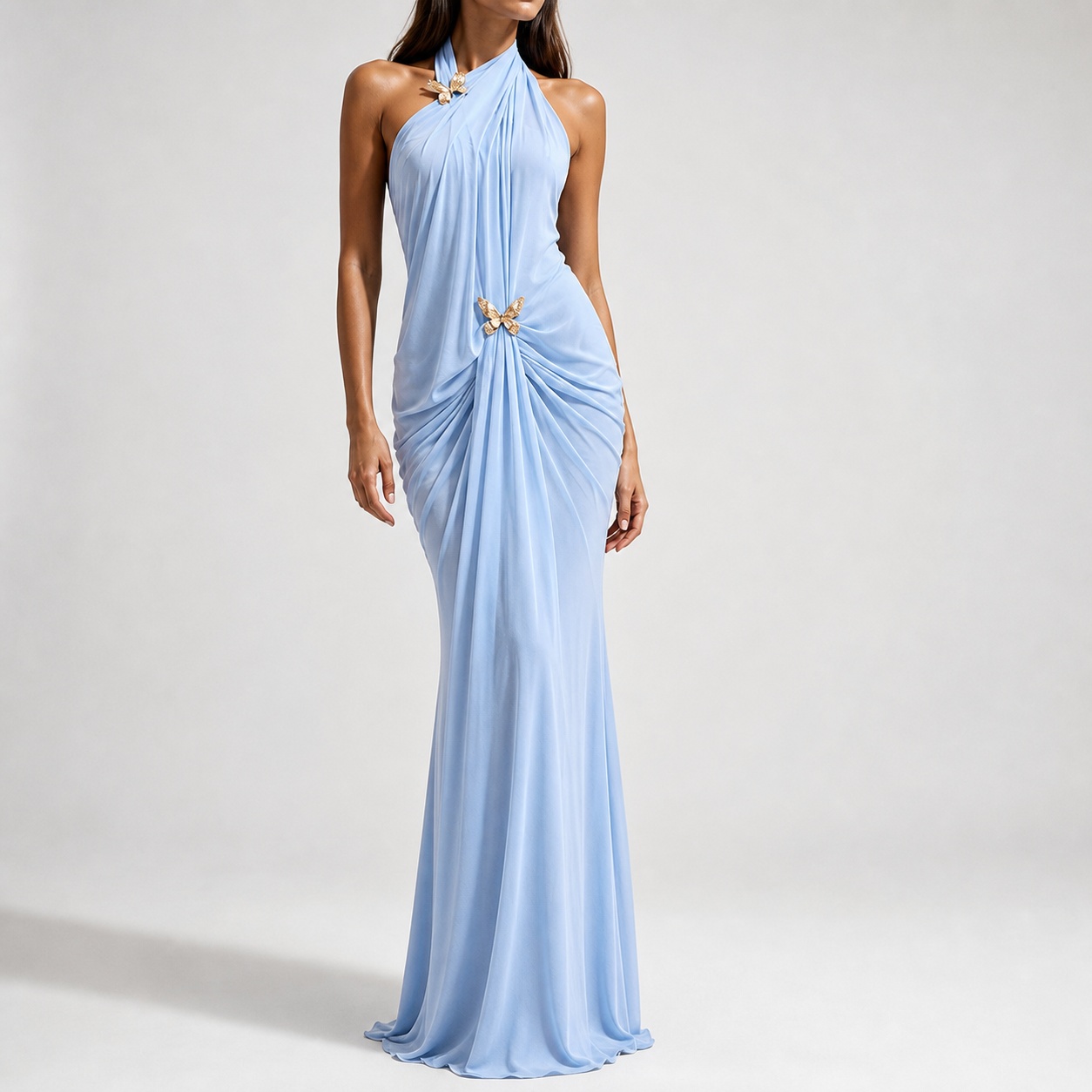 Women's Elegant Off Shoulder H - Maxi Dress Halter 评论和价格