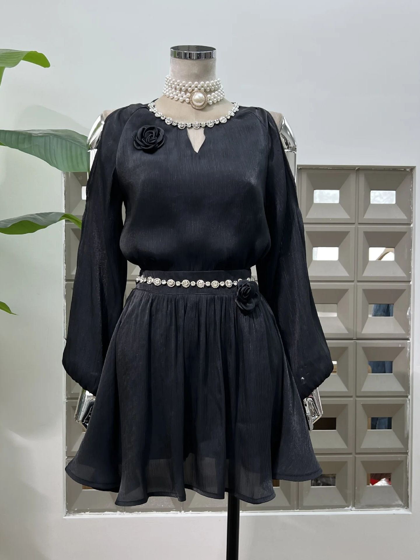 Women Two-Piece Dresses Off-Sh - Blouse Off Shoulder 评论和价格