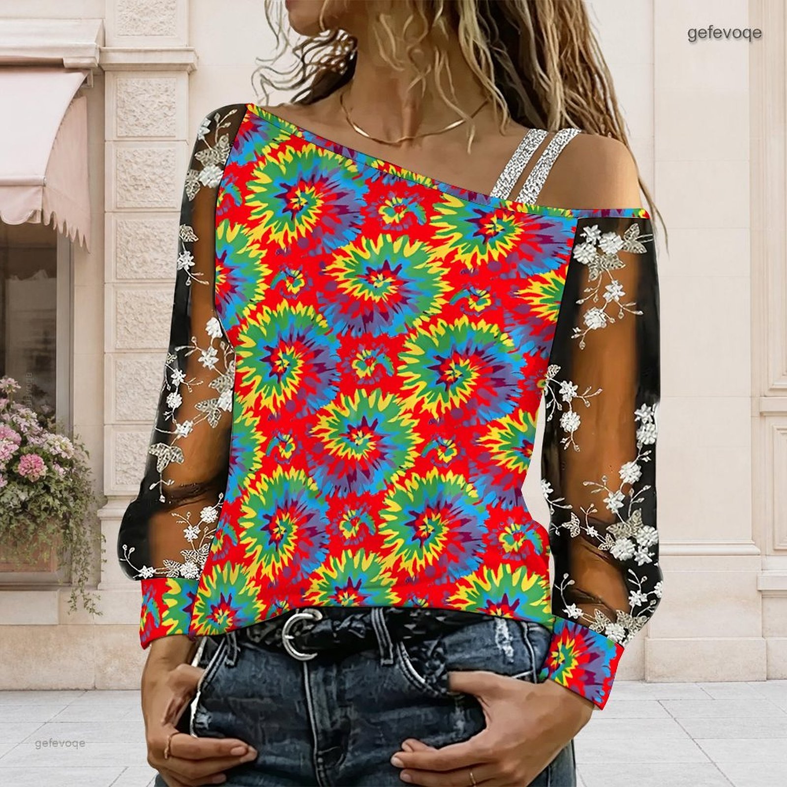 Women Off Shoulder Blouse Asym - Blouse Off Shoulder 评论和价格