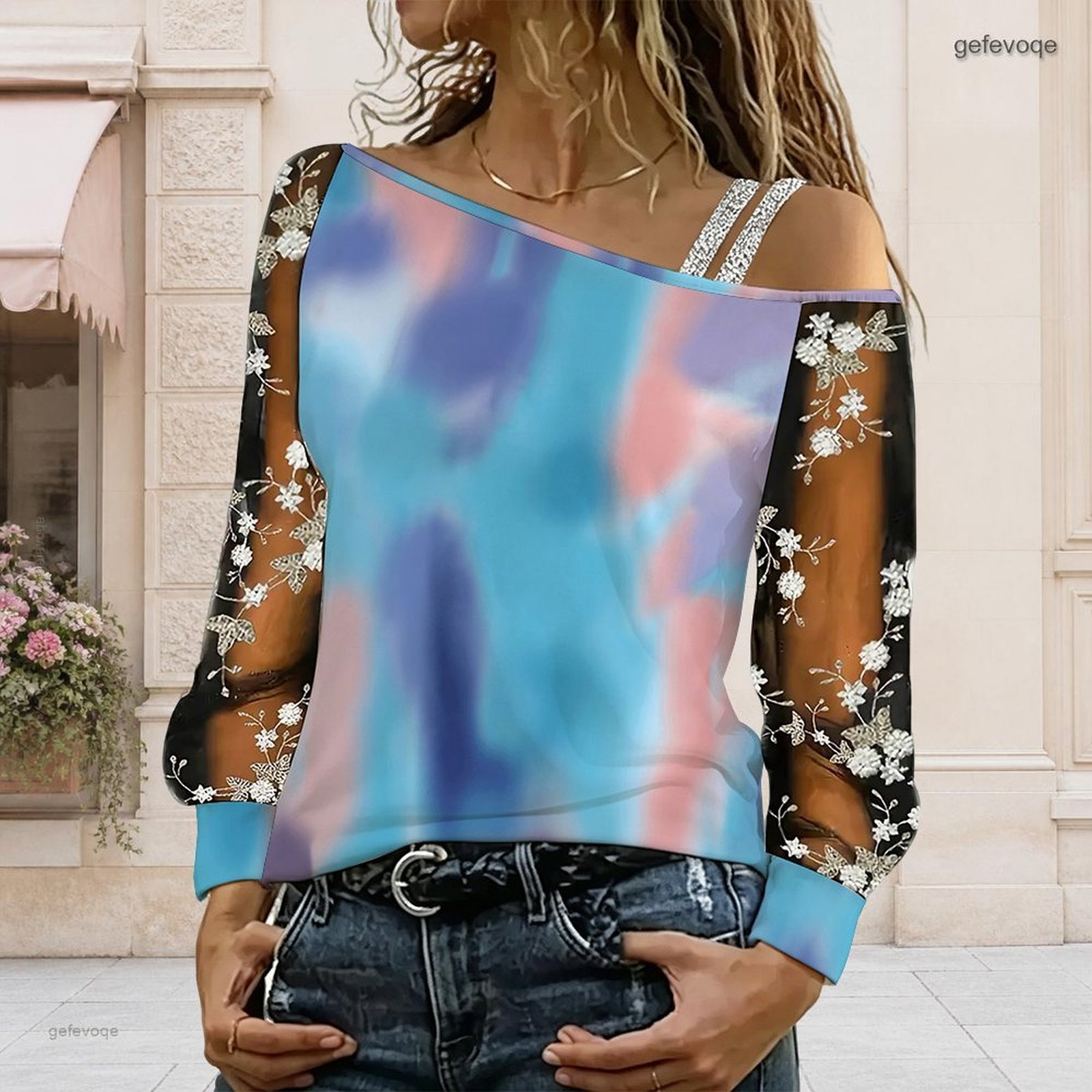 Women Off Shoulder Blouse Asym - Blouse Off Shoulder 评论和价格