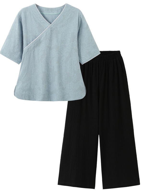 New Chinese Style Artistic Ret - Linen Pant Wide 评论和价格