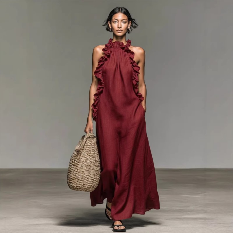 Customization Women's Sexy Hal - Maxi Dress Halter 评论和价格