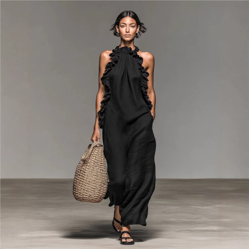 Customization Women's Sexy Hal - Maxi Dress Halter 评论和价格
