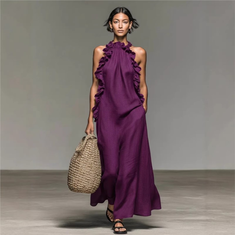 Customization Women's Sexy Hal - Maxi Dress Halter 评论和价格